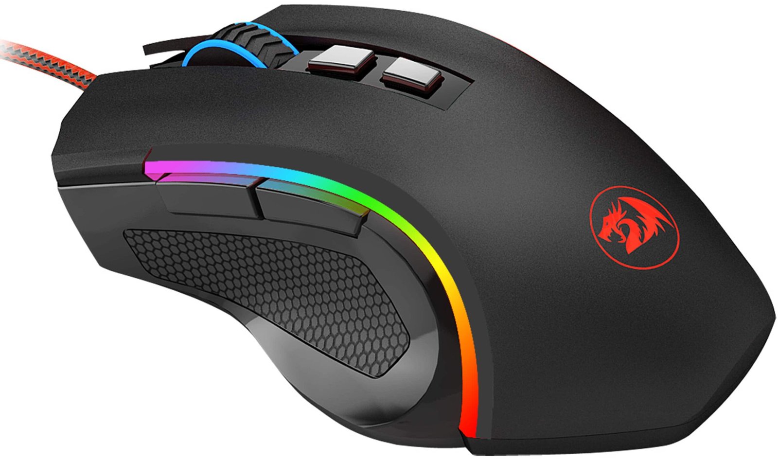 REDRAGON - M602A-RGB Wired Gaming Mouse, 7200 DPI, RGB, 8 Backlit Modes, Ergonomic, 7 Programmable Buttons for Windows PC Gamers - Wired - Black - Image 3