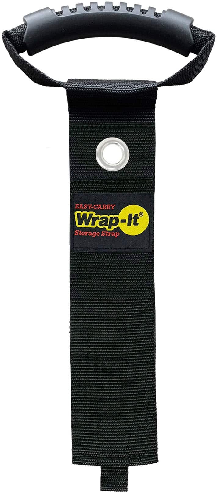 Wrap-It Storage - Easy-Carry Strap - 22-inch - Hook and Loop Carrying Strap with Handle and Grommet - Black - Image 2