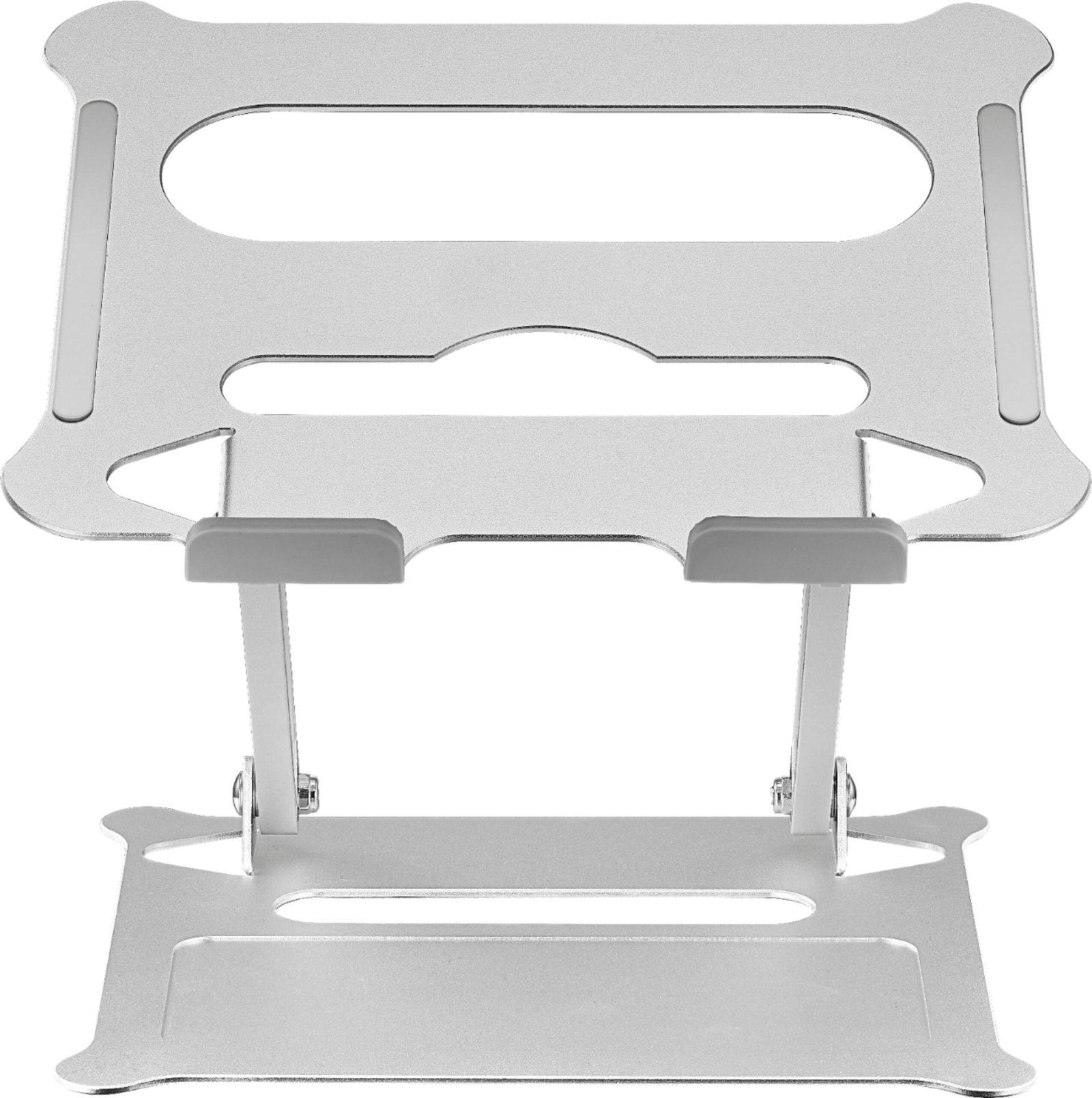 Insignia™ - Ergonomic Laptop Stand with Adjustable Height and Angle for Laptops up to 17" Wide - Silver - Open Box - Good