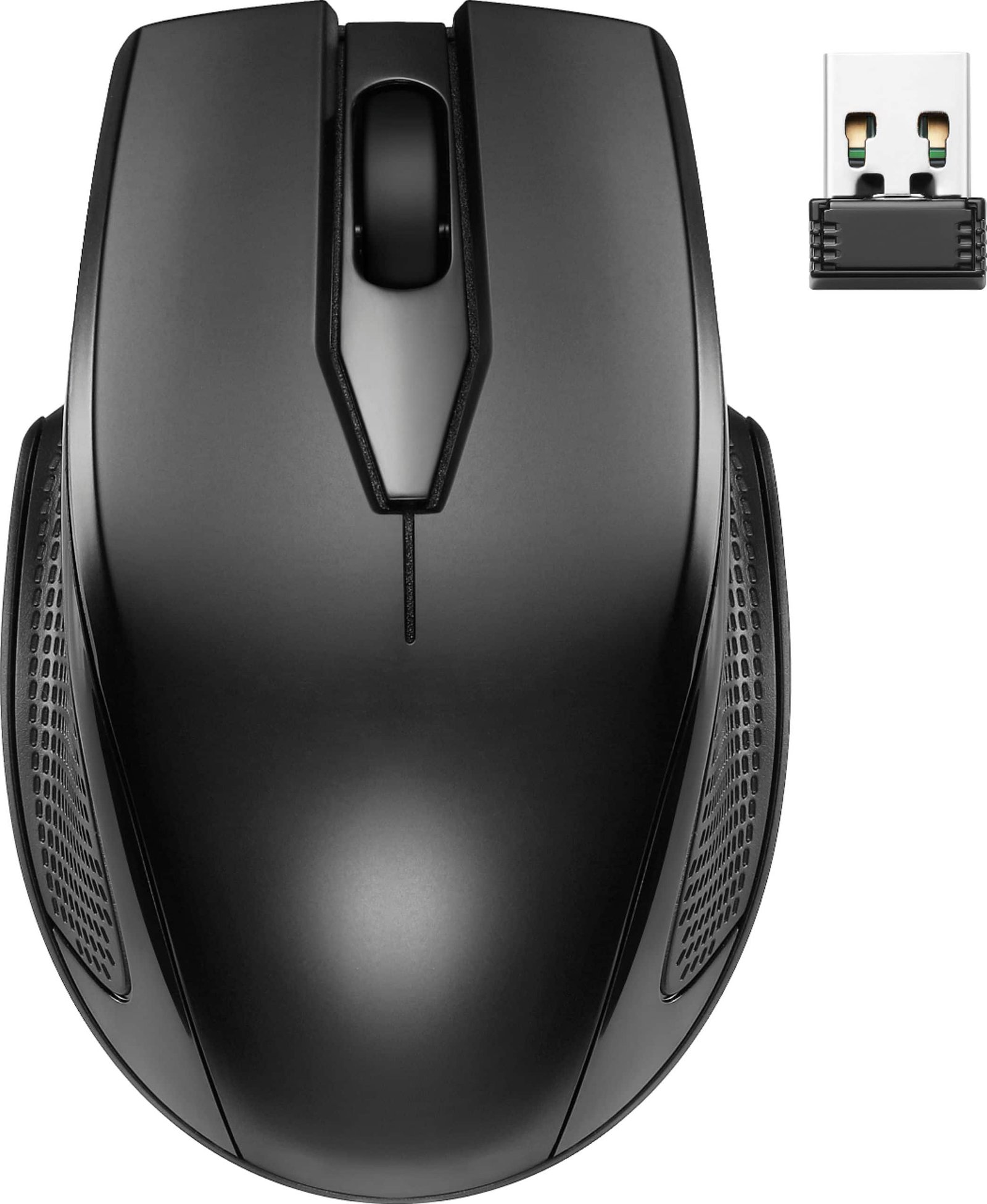 Best Buy essentials™ - Full-size Wireless Membrane Keyboard and Mouse Bundle with USB Reciever - Black - Image 3