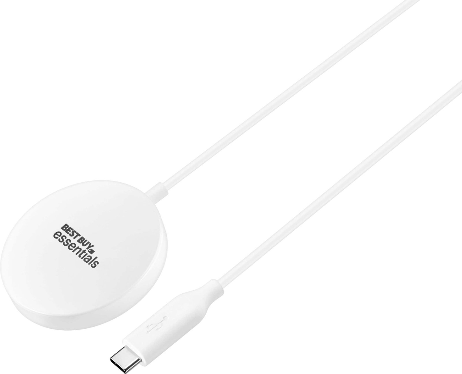 Best Buy essentials™ - Magnetic 7.5W Wireless Charger for iPhone 16/15/14/13/12 Series MagSafe Compatible Devices - White - Image 2