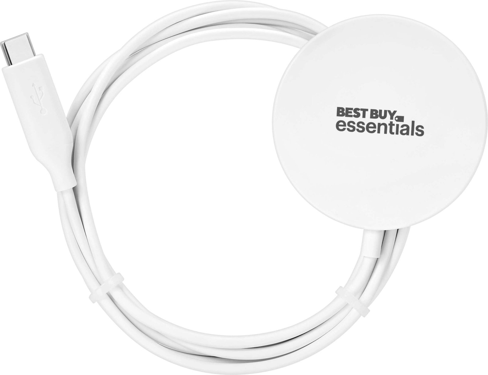 Best Buy essentials™ - Magnetic 7.5W Wireless Charger for iPhone 16/15/14/13/12 Series MagSafe Compatible Devices - White - Image 3