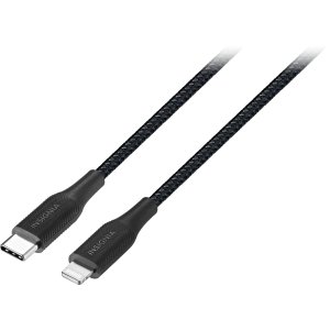 Insignia™ - 4' USB-C to Lightning Charge-and-Sync Cable - Black