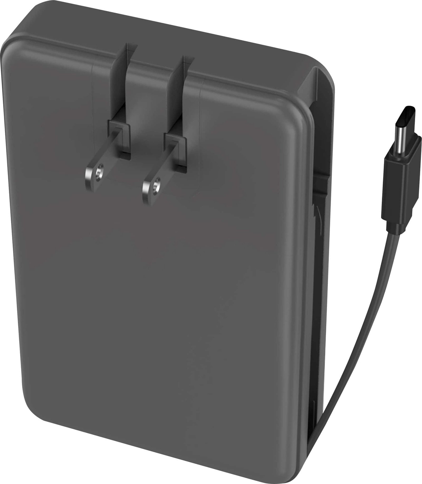 myCharge - AMP PRONG 5,000mAh Everything Built-In Portable Charge for Most USB Enables Devices - Gray - Image 2