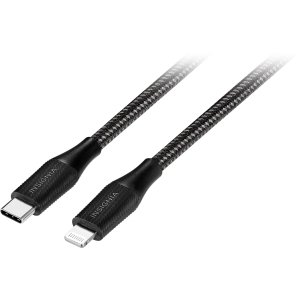Insignia™ - 10’ USB-C to Lightning Charge-and-Sync Braided Cable - Black