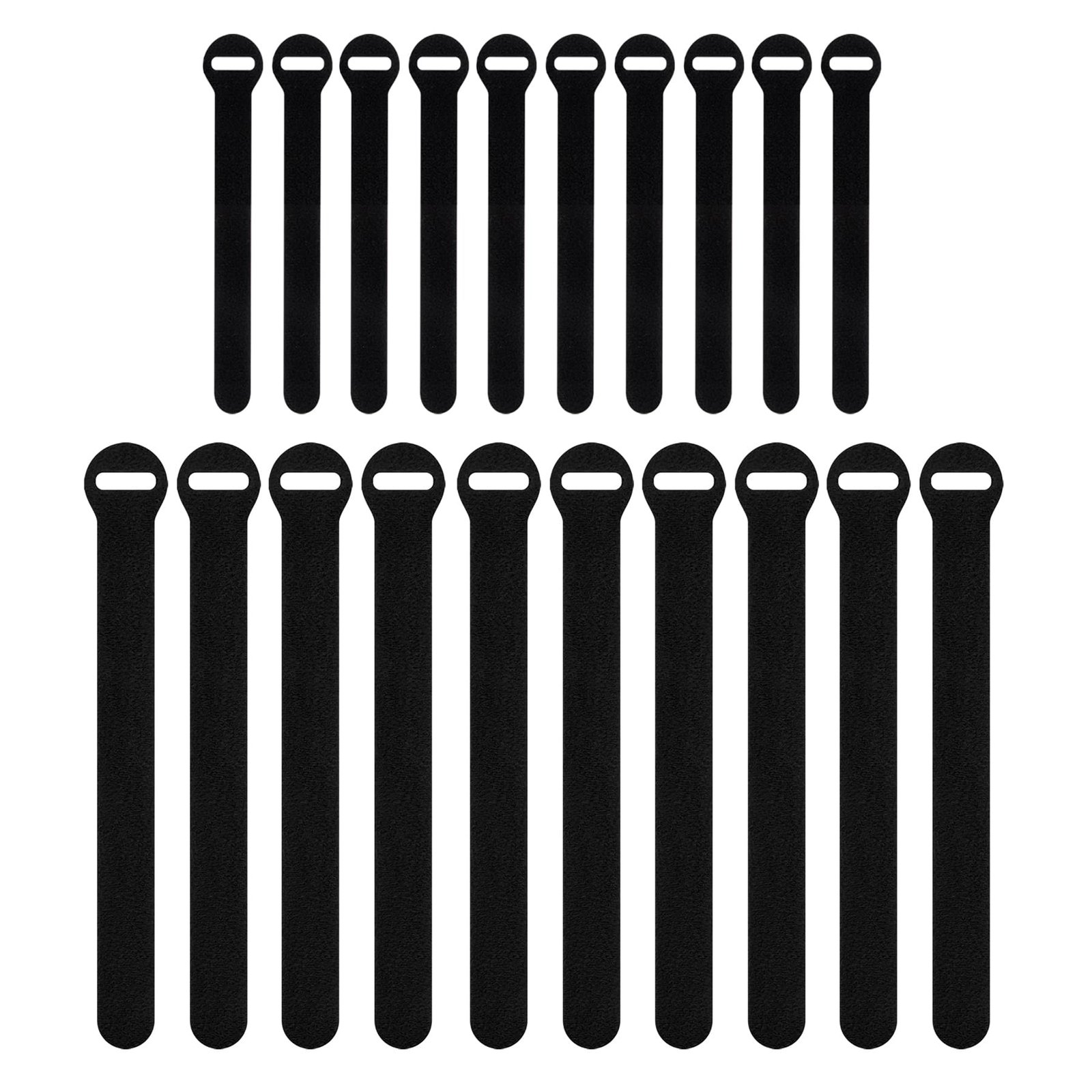 Wrap-It Storage - Self-Gripping Cable Ties (20-Pack) Reusable Hook and Loop Cord Organizer Cable Tie for Cord Management and Organization - Black - Image 3
